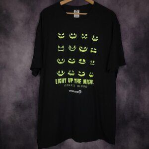 Halloween glow in the dark pumpkin jack o lantern blood donor shirt